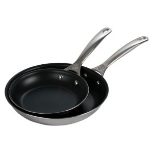 Le Creuset Premium Stainless Steel Nonstick 2 Piece Fry Pan Set
