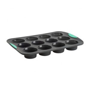 Trudeau Structured Silicone 12-Count Muffin Pan - Mint