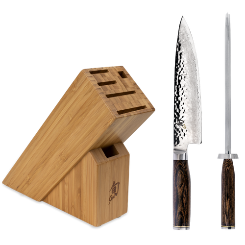 Shun Premier 2-Piece Build A Block Set w/Bonus Honing Steel