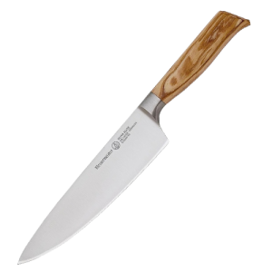 Messermeister Oliva Elite Stealth 8 Inch Chef Knife with Olive Wood Handle